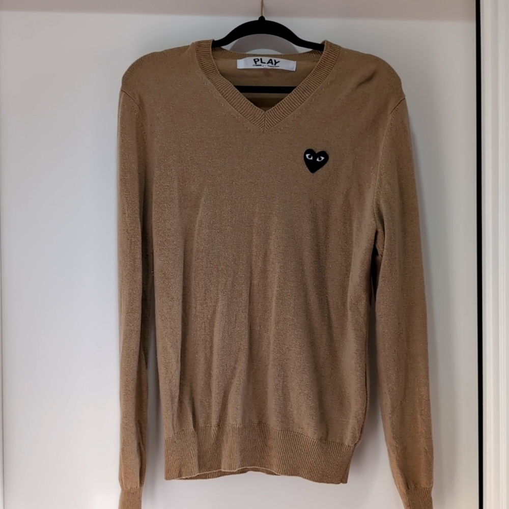 COMME des GARCONS Play brown light sweater top heart